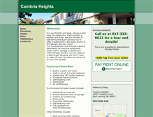 Tablet Screenshot of cambriaheightseastlansing.com